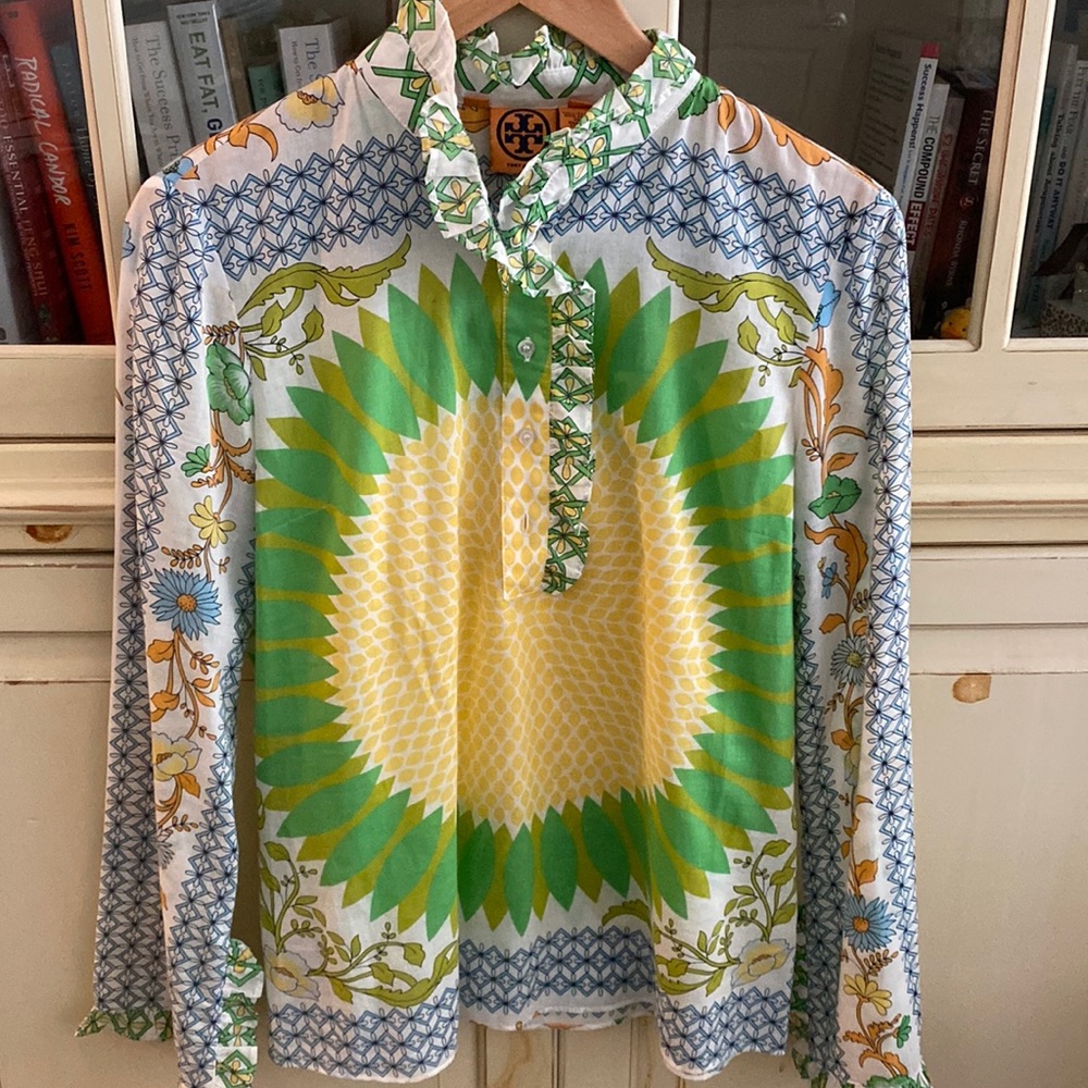 Tory Burch print cotton blouse